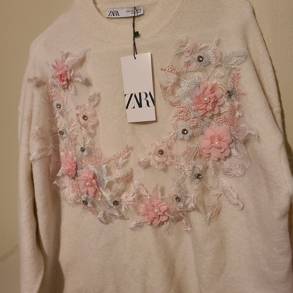 Zara floral embroidery sweater - Picture 9 of 9